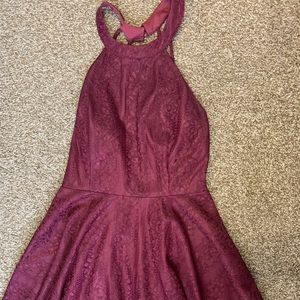 Papaya Burgundy Dress